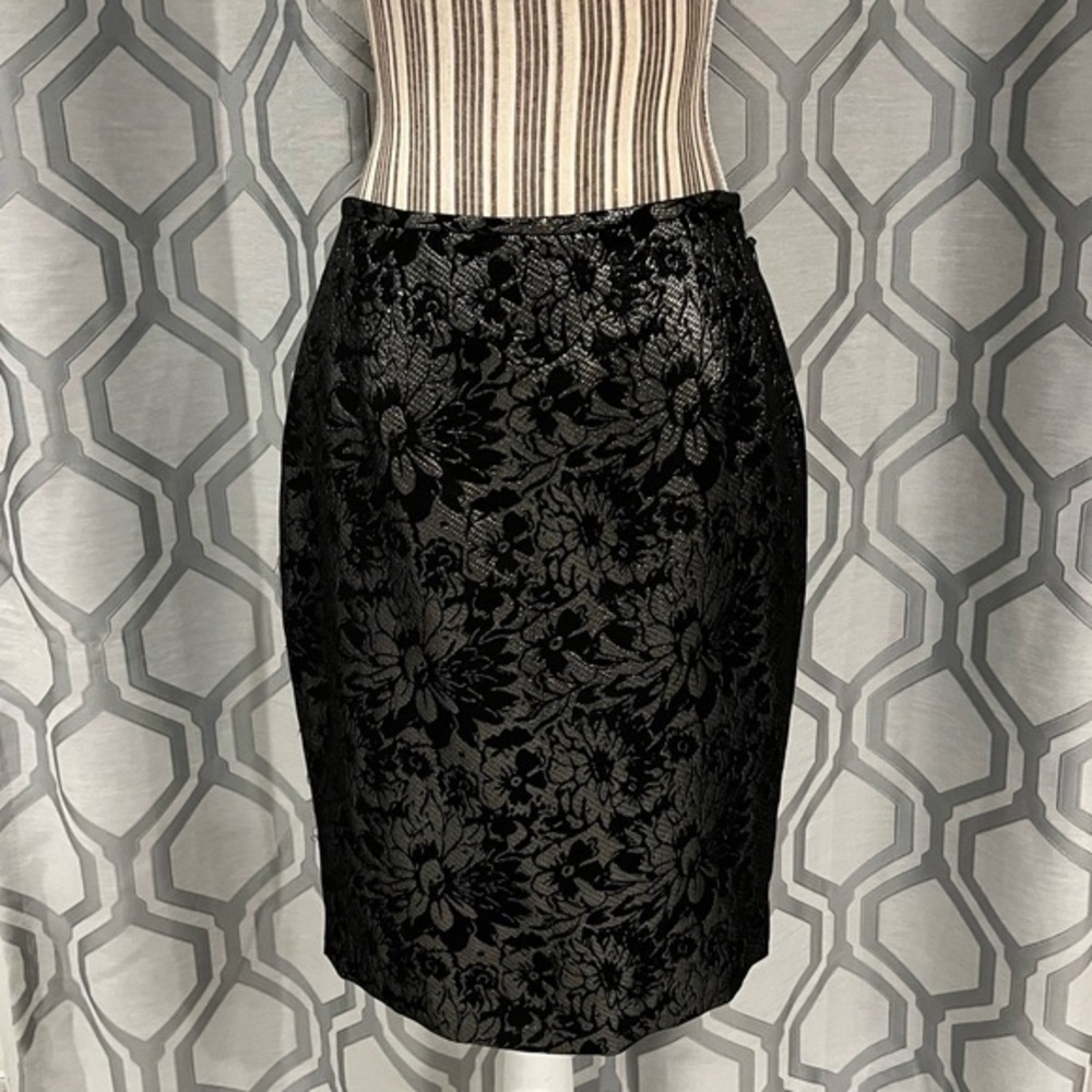 Calvin Klein Metallic Print Skirt NWT